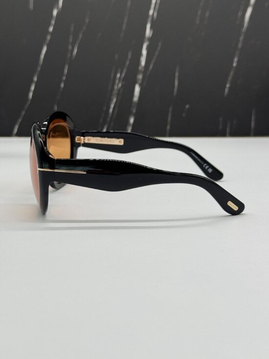 NEW TOM FORD ANGELICA FT1193 01E SUNGLASSES WOMEN BLACK ORANGE EYEWEAR TF1193 main image 5